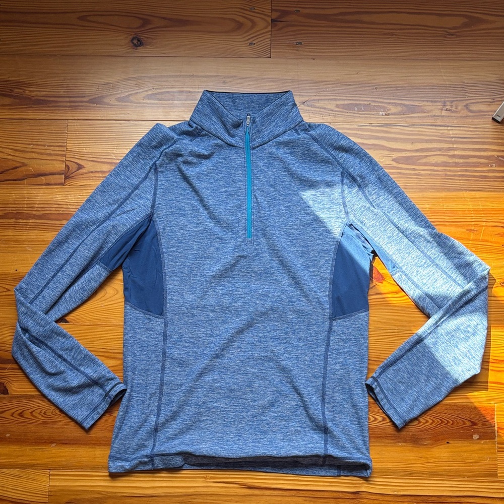 lululemon athletica Heathered Blue Gray Half-Zip Pullover
